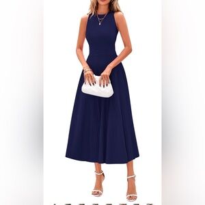 Elegant Navy Blue Maxi Dress